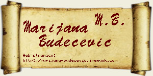 Marijana Budečević vizit kartica